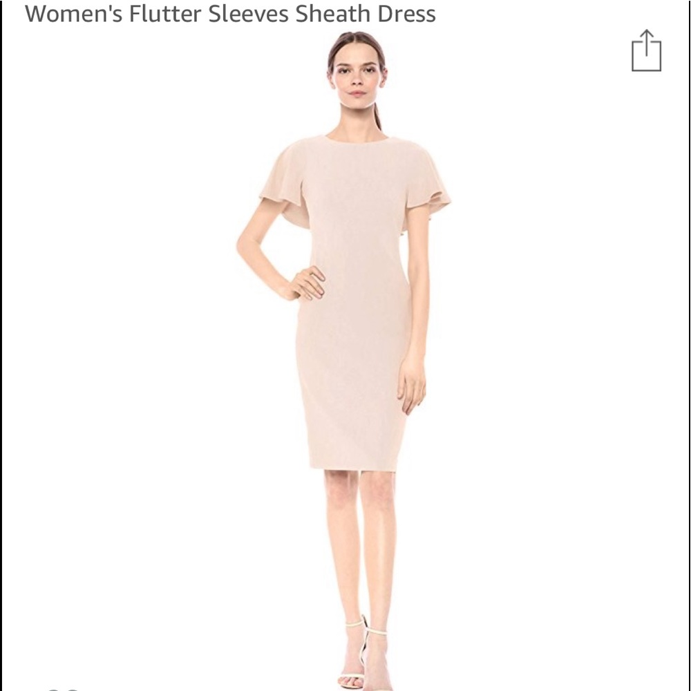 Calvin Klein Women’s Flutter Sleeves Sheath Dress